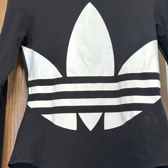 Black Adidas Originals Size M Logo Body Sportbody Trefoil Bodysuit Top FM2651 - Picture 3 of 16